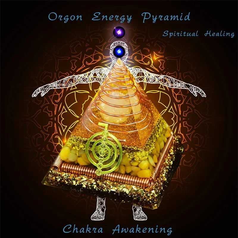 Orgonite Pyramid Yoga Healing Crystal