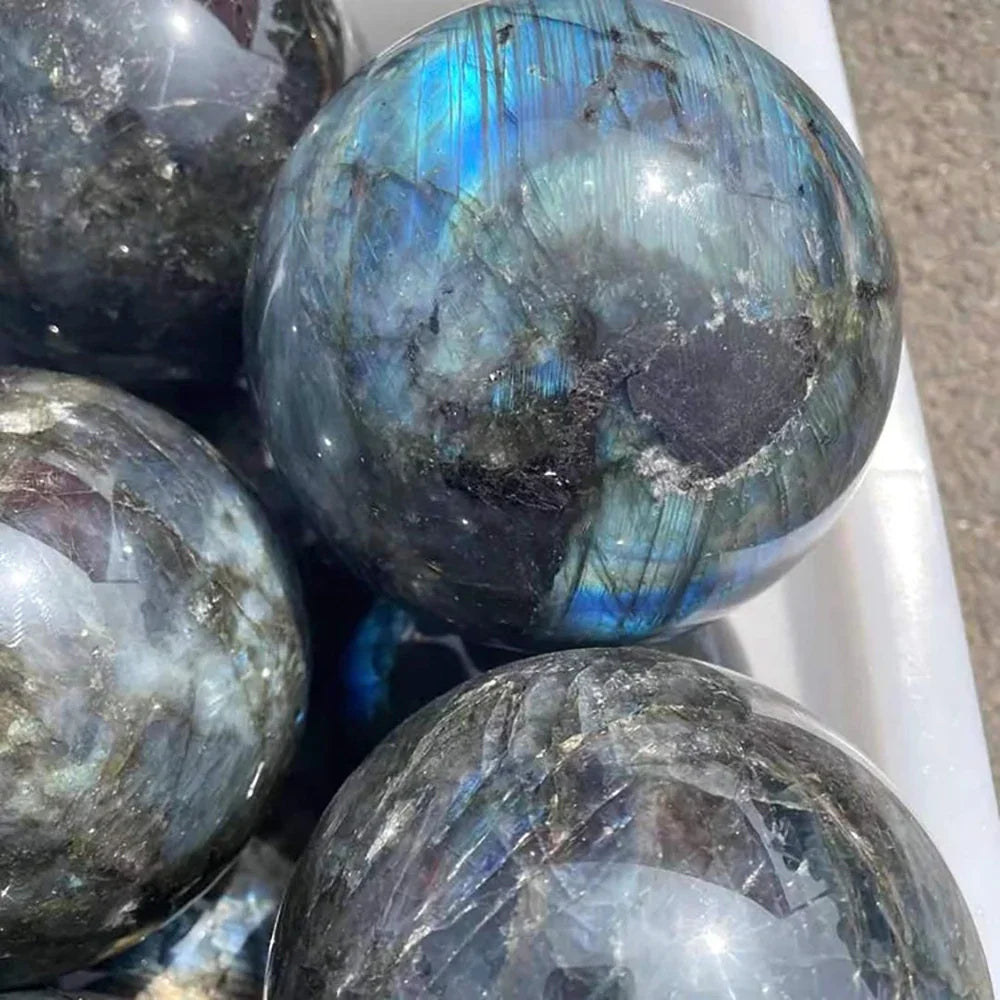 Natural Labradorite Crystal Ball